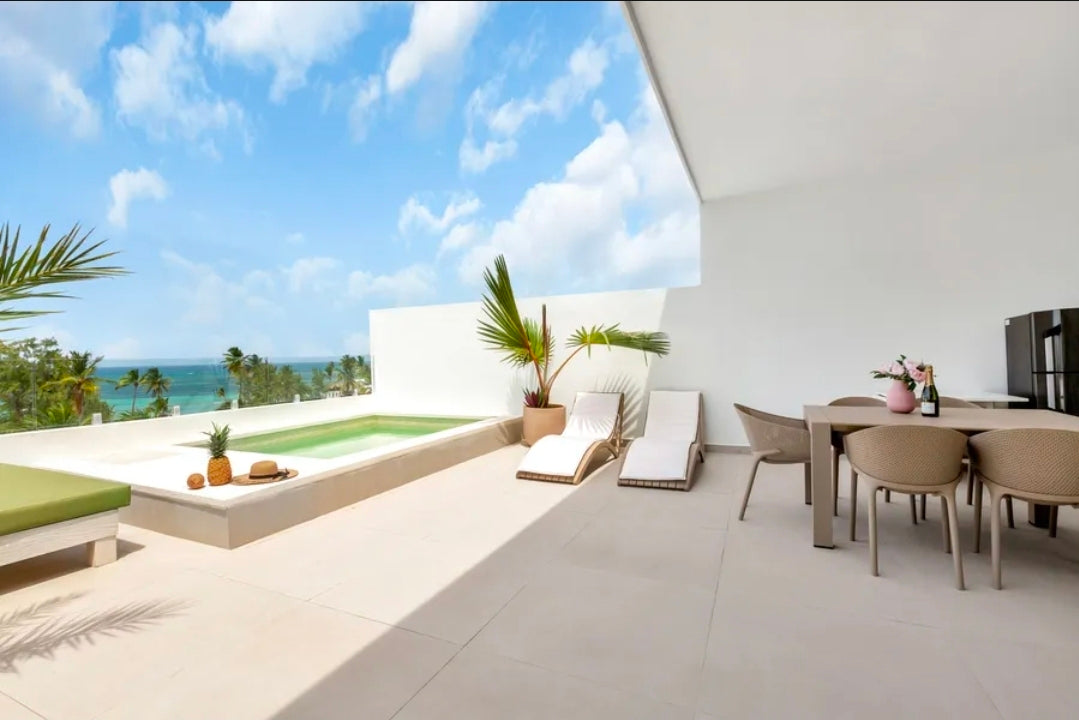 Penthouse Royal Turquoise – Duplex de Luxe de 3 Chambres, Piscine Privée sur le Toit et Accès Direct à la Plage | Punta Cana, Bávaro